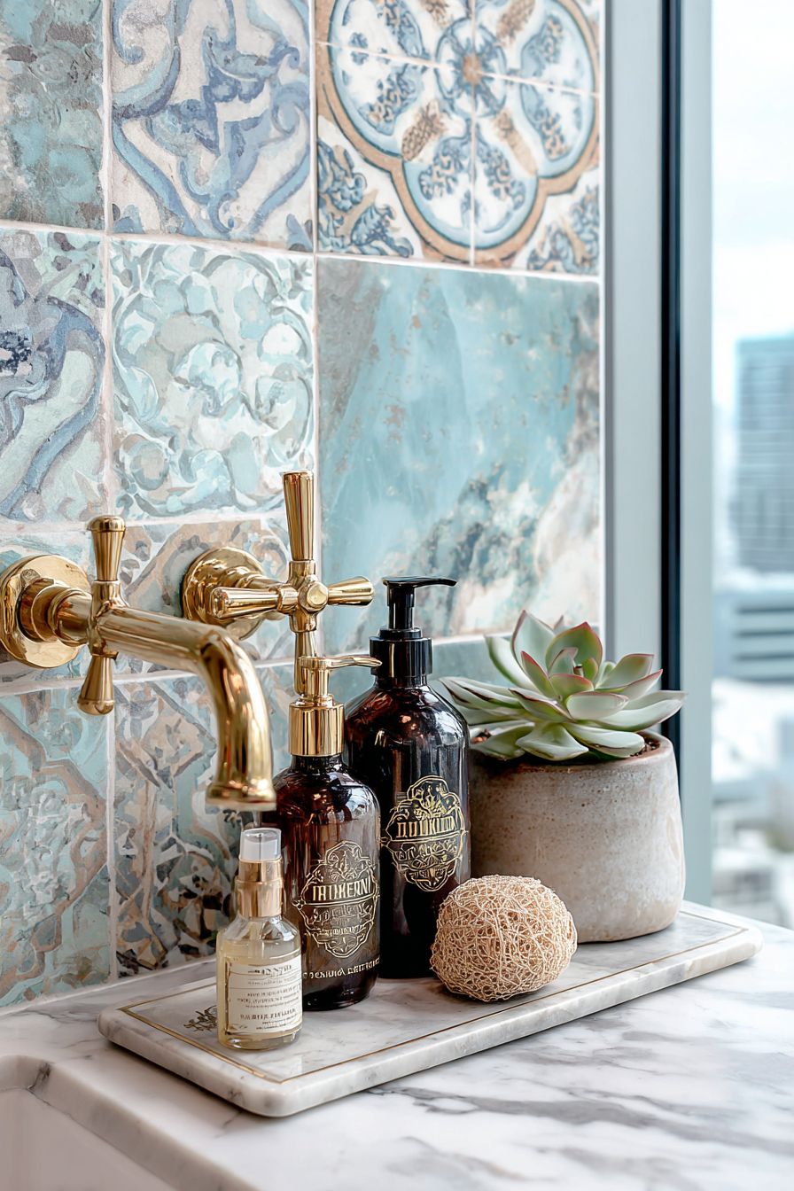 Curated Elegance with Marble Vanity Styling