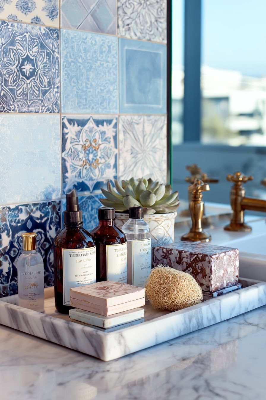 Curated Elegance with Marble Vanity Styling