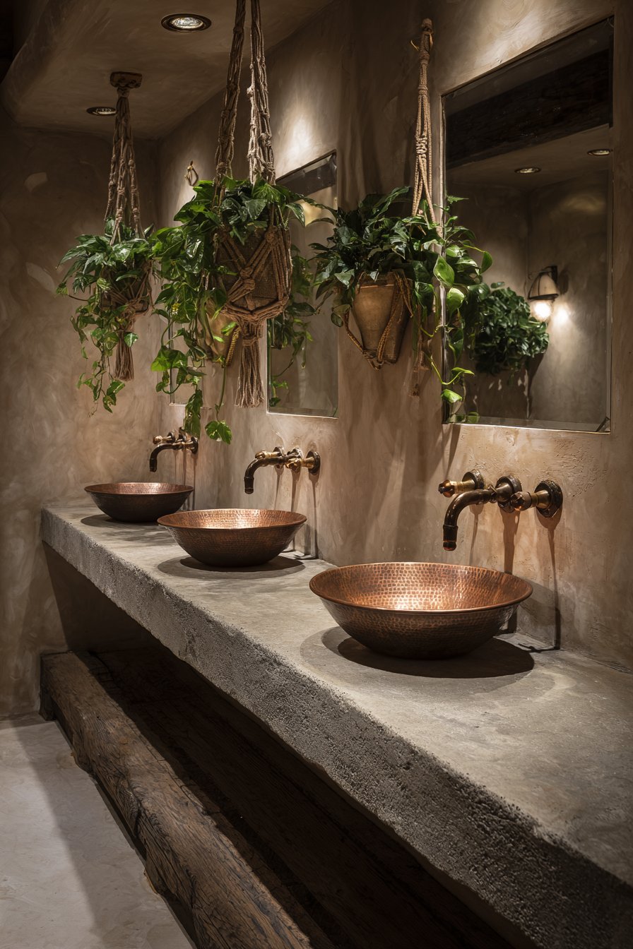 Reclaimed Wood Base with Concrete Countertop