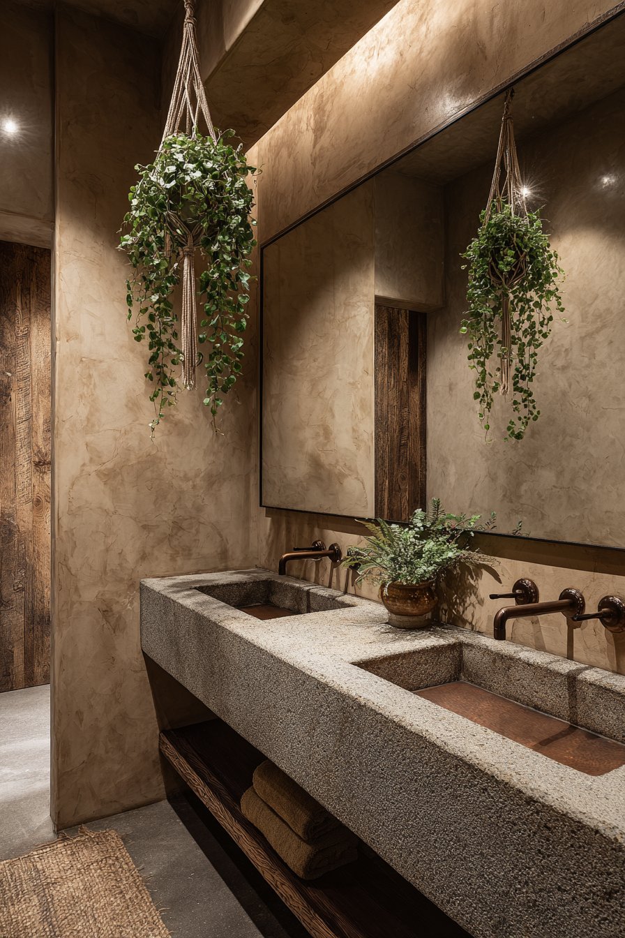 Reclaimed Wood Base with Concrete Countertop