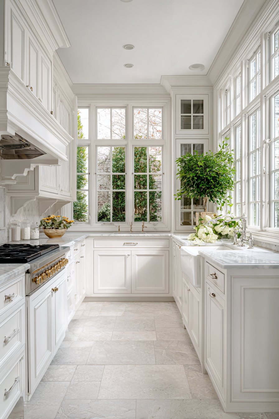 Bright Traditional Kitchen with Architectural Details