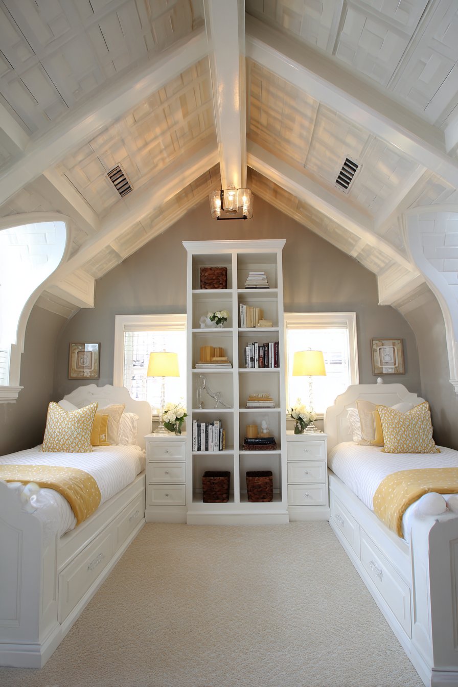 Gender-Neutral Symmetrical Shared Bedroom