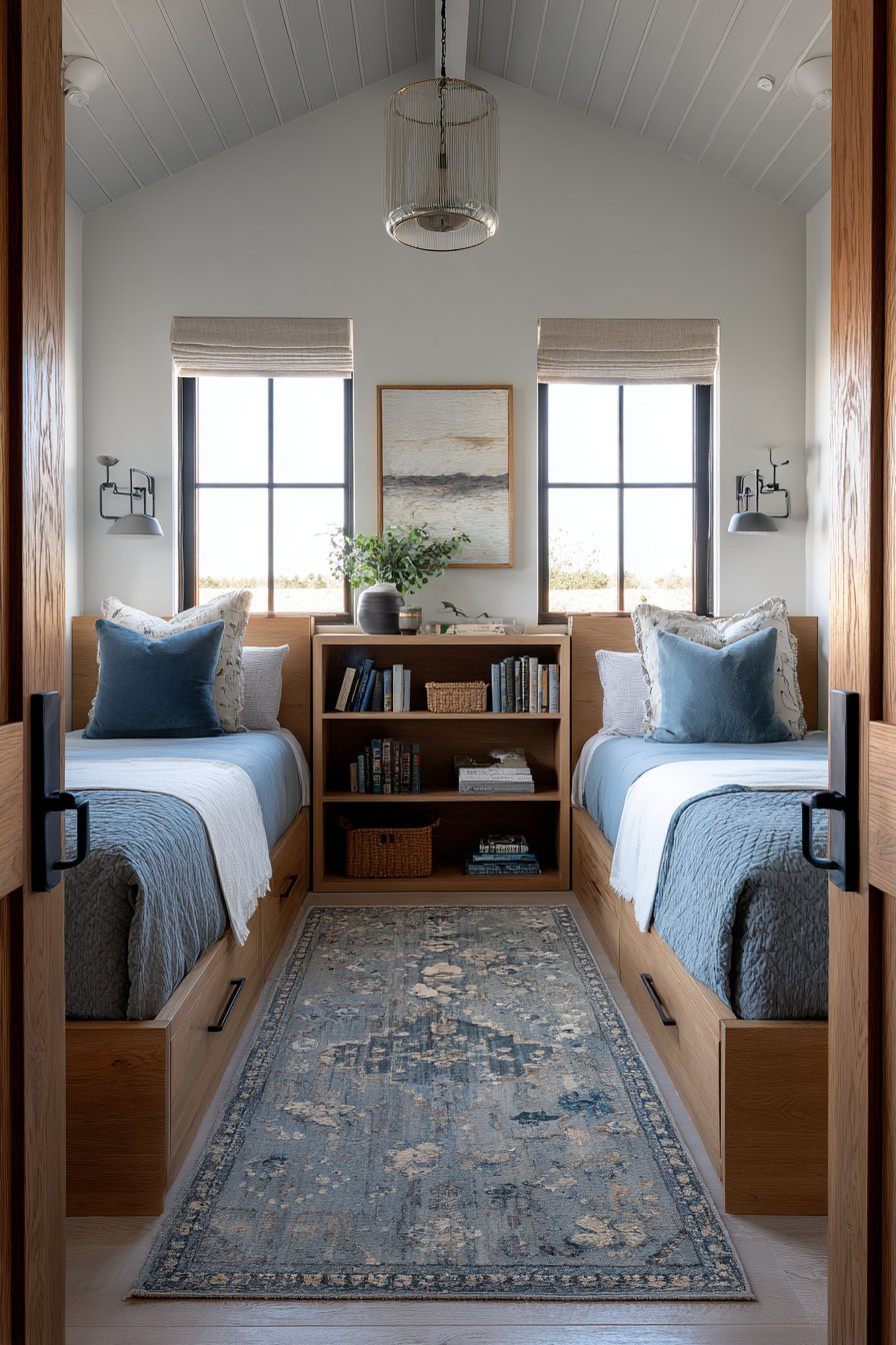 Gender-Neutral Symmetrical Shared Bedroom