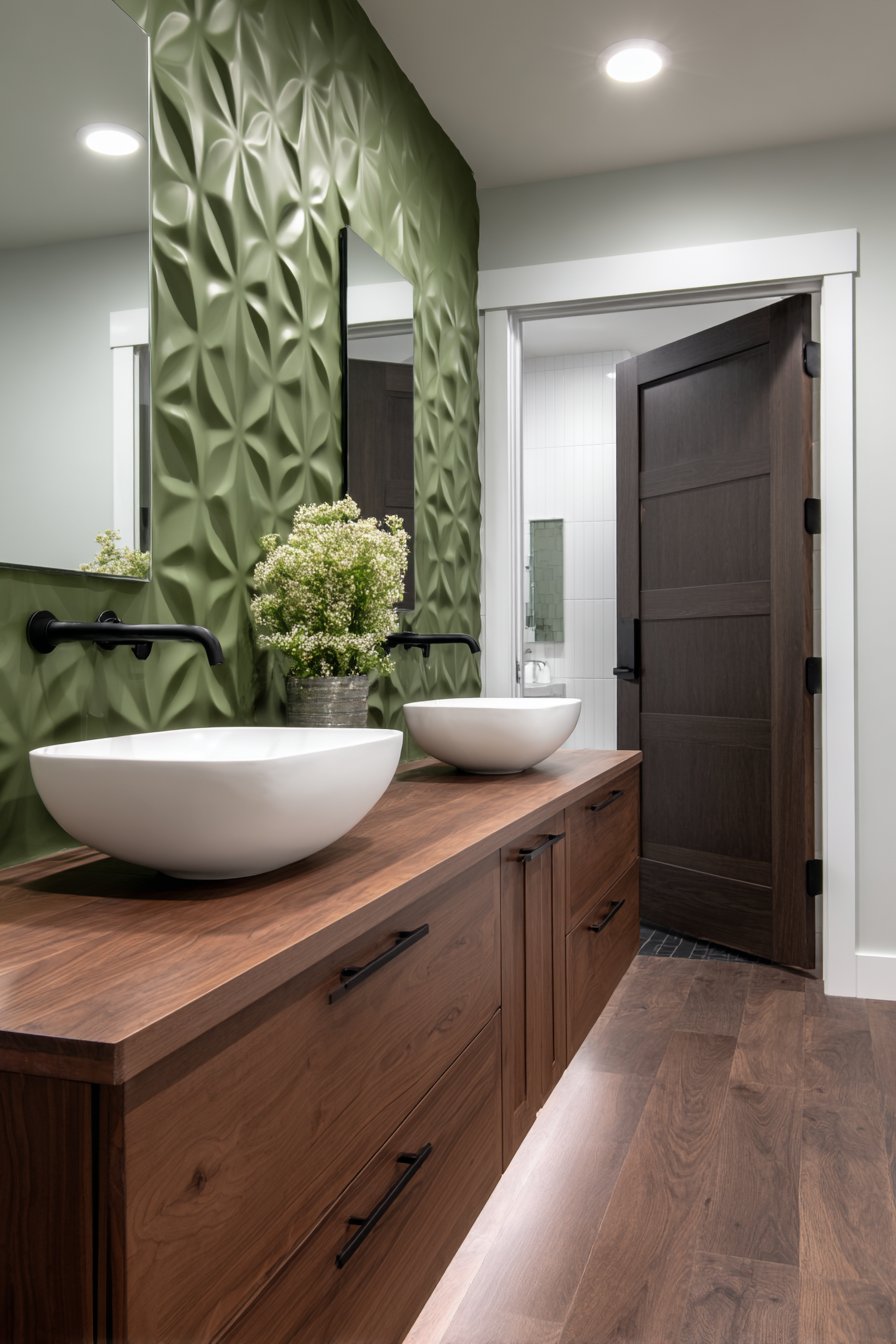 Contemporary Textured Accent Wall