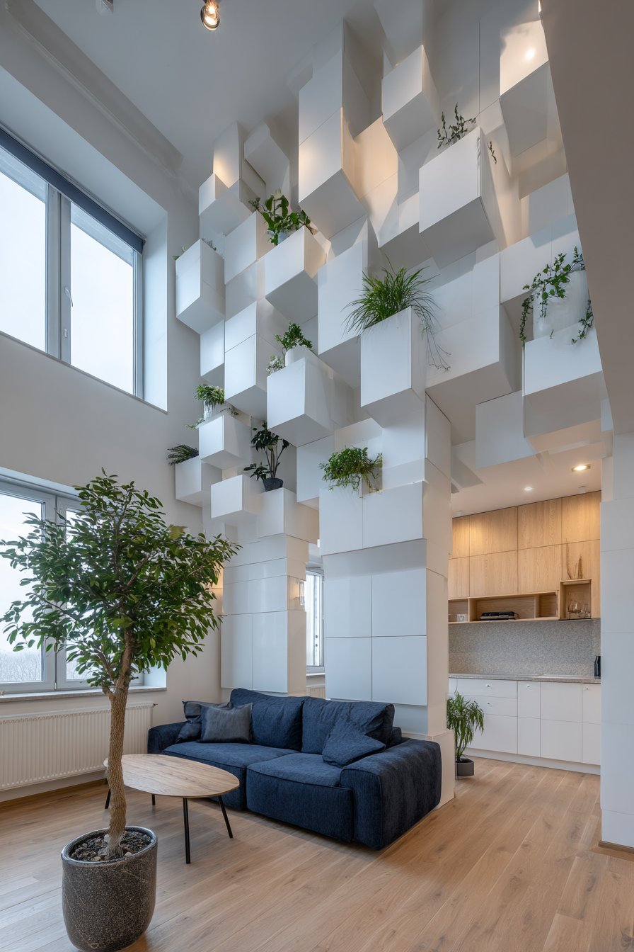 Compact Space with Vertical Storage Solutions