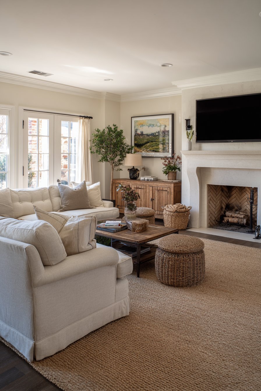 Cozy Textured Comfort with Multifunctional Elements