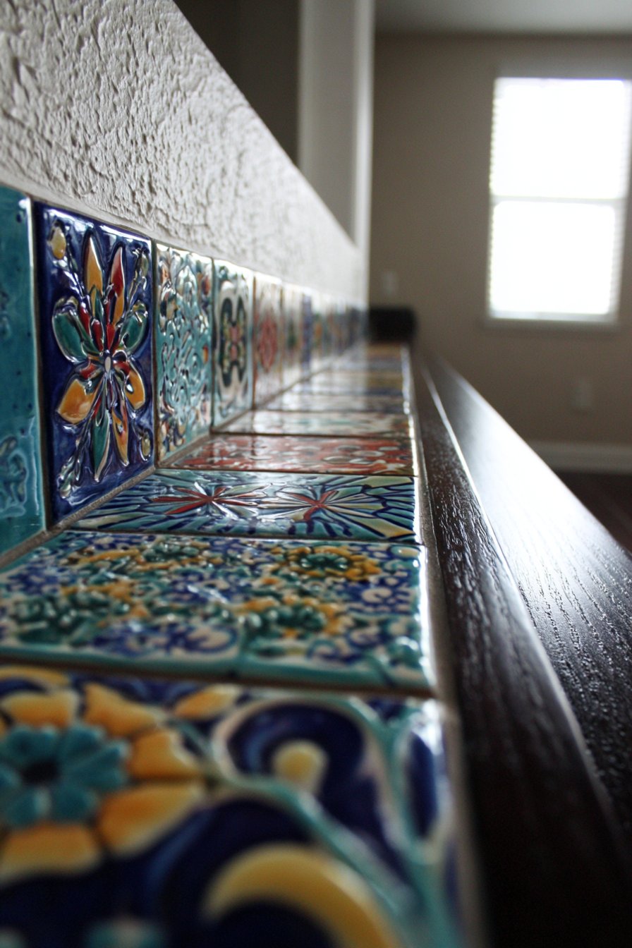 Stunning Talavera Tile Backsplash Detail Work