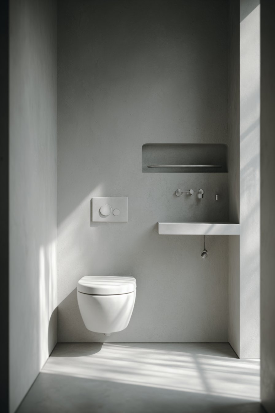 Space-Maximizing Small Bathroom Layout