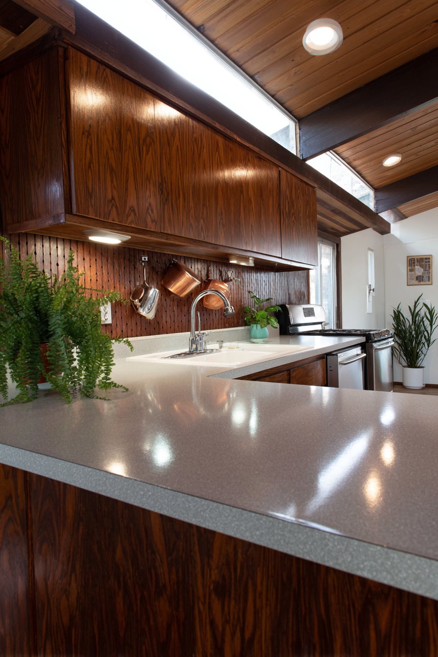 Dark Contrast with Pegboard Organization