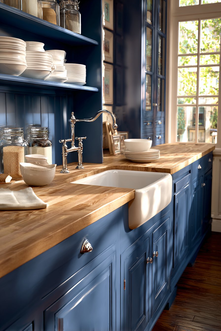 Open Shelving Balance with Mixed Storage Solutions