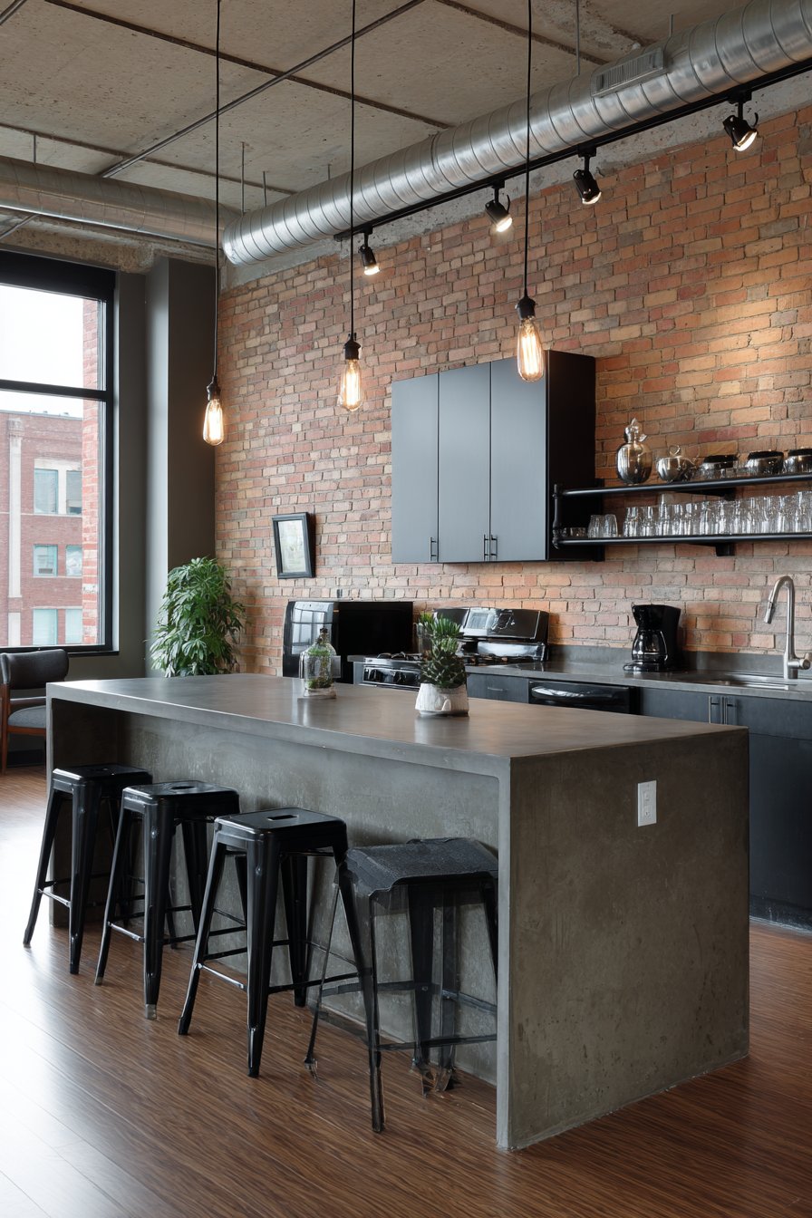 Industrial-Style Kitchen with Raw Material Beauty