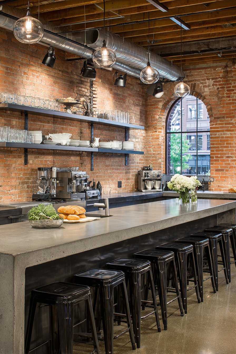 Industrial-Style Kitchen with Raw Material Beauty