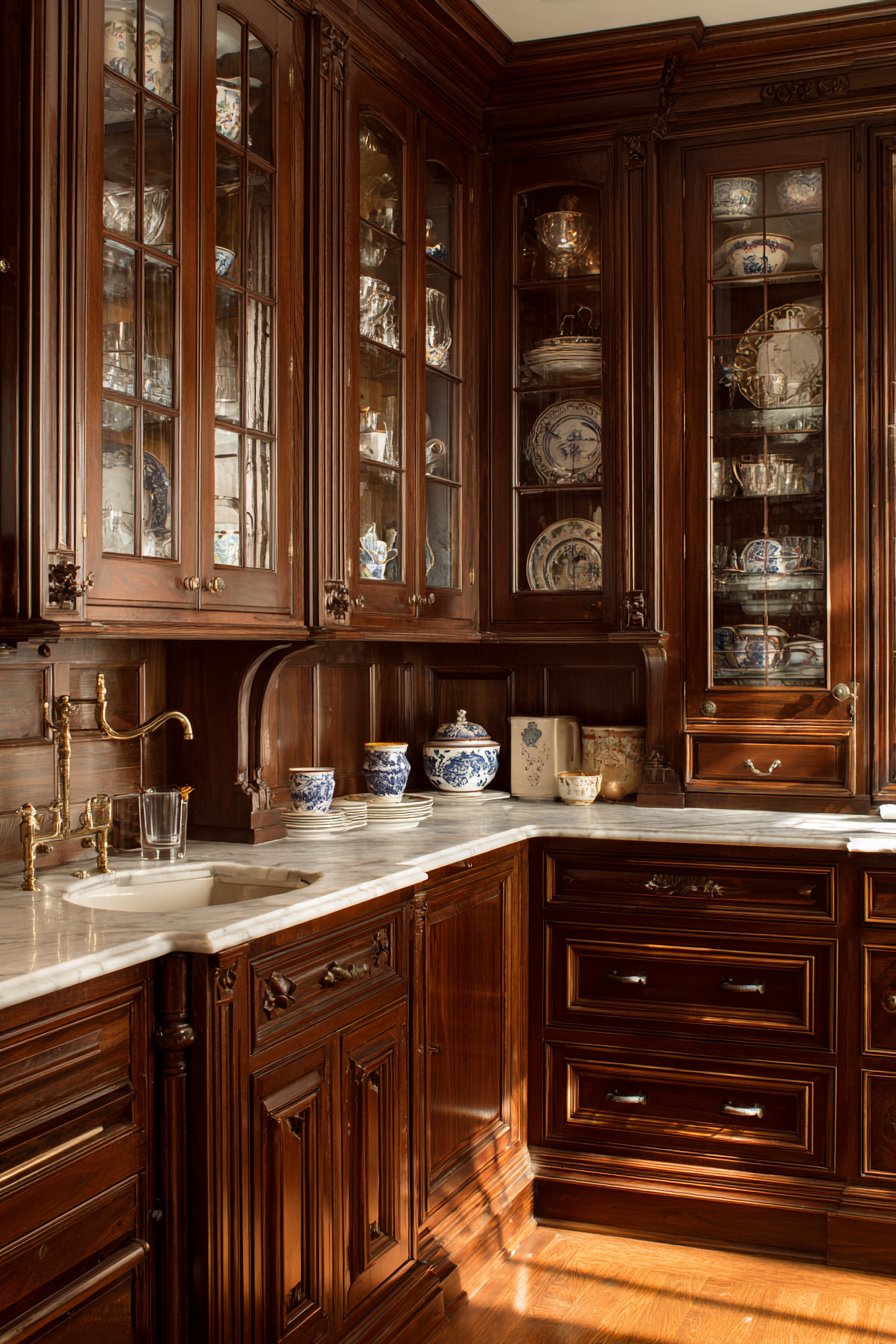 Butler's Pantry with Floor-to-Ceiling Storage Elegance