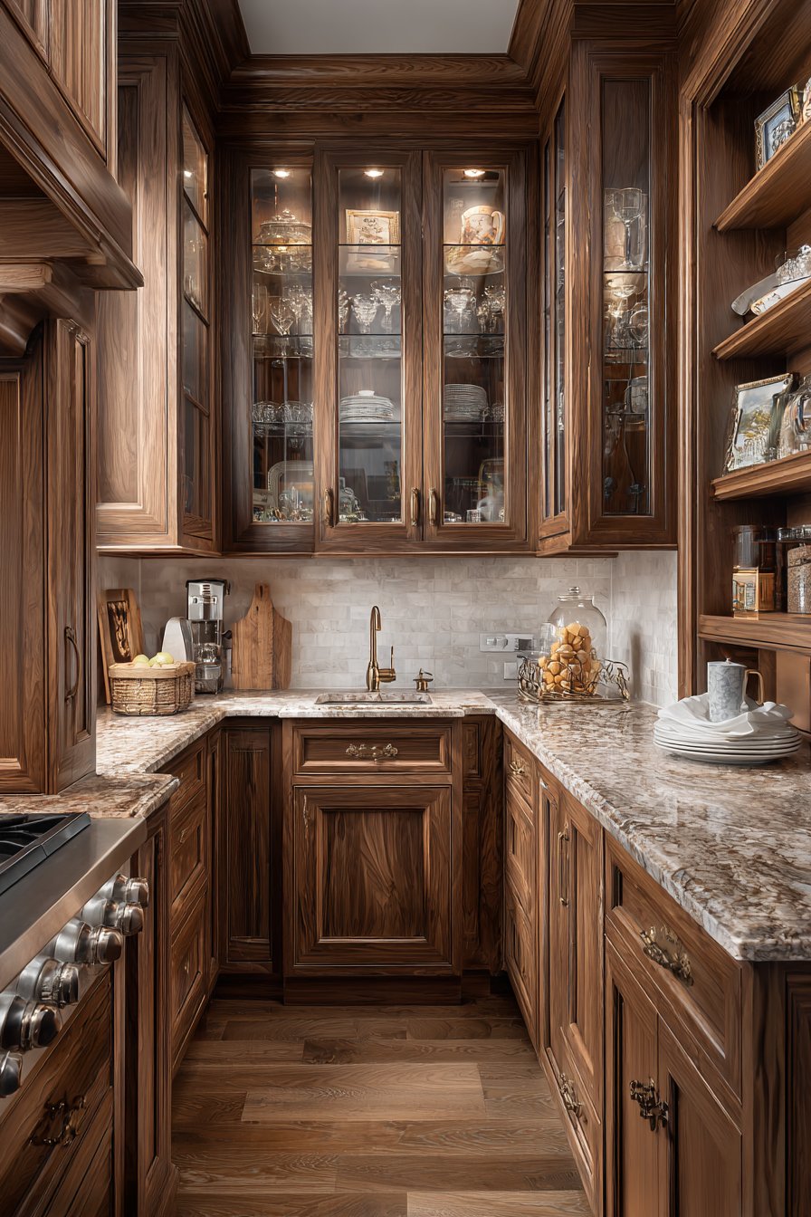 Butler's Pantry with Floor-to-Ceiling Storage Elegance