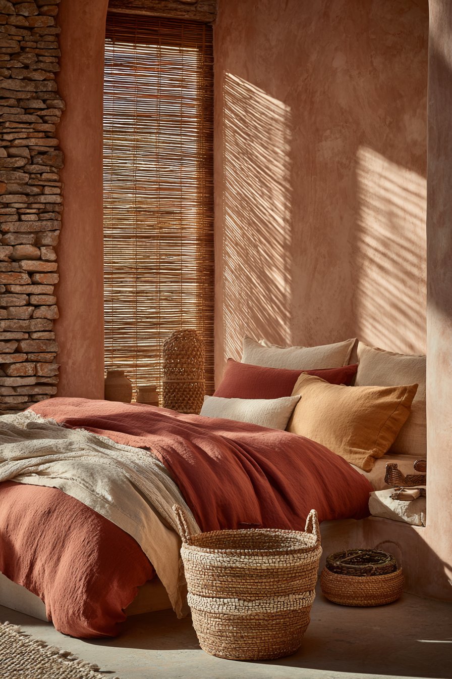 Modern Platform Bed with Layered Textile Comfort