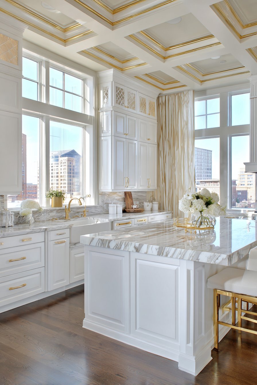 Architectural Drama with Coffered Ceiling Details