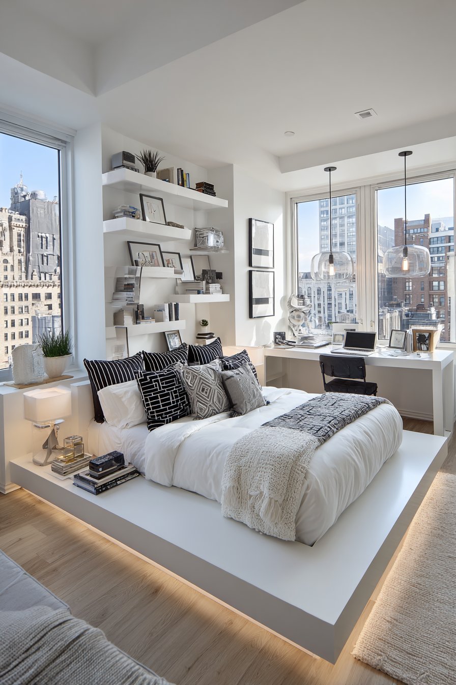 Contemporary Teen Haven with Integrated Technology