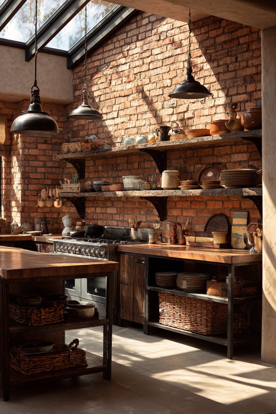 Textured Brick Accent Wall Drama