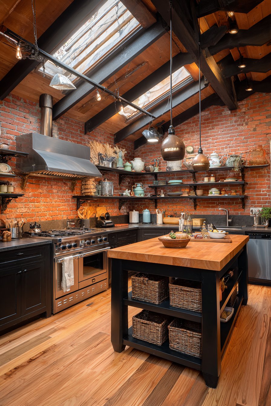 Textured Brick Accent Wall Drama