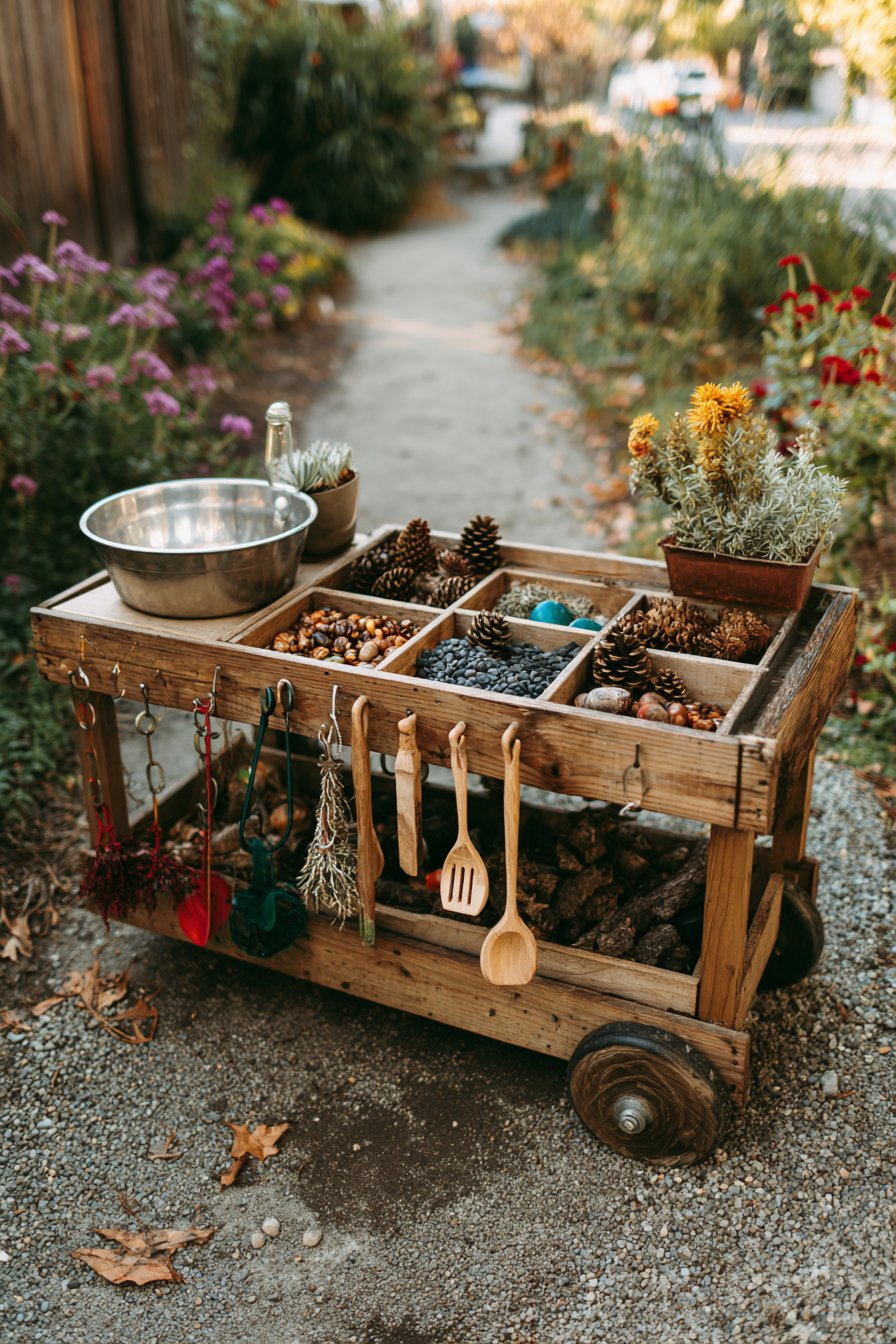Mobile Portable Kitchen Cart Design
