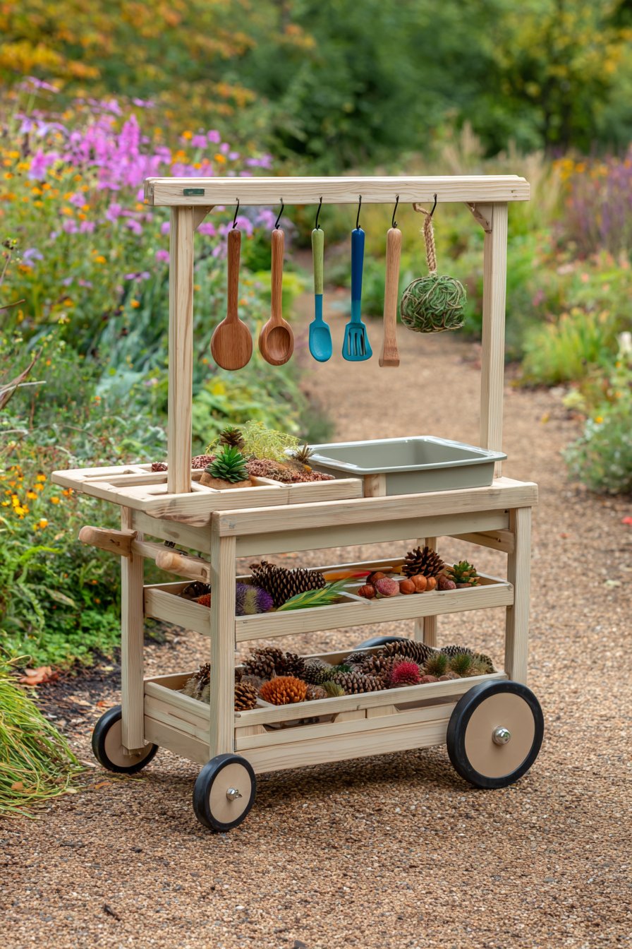 Mobile Portable Kitchen Cart Design