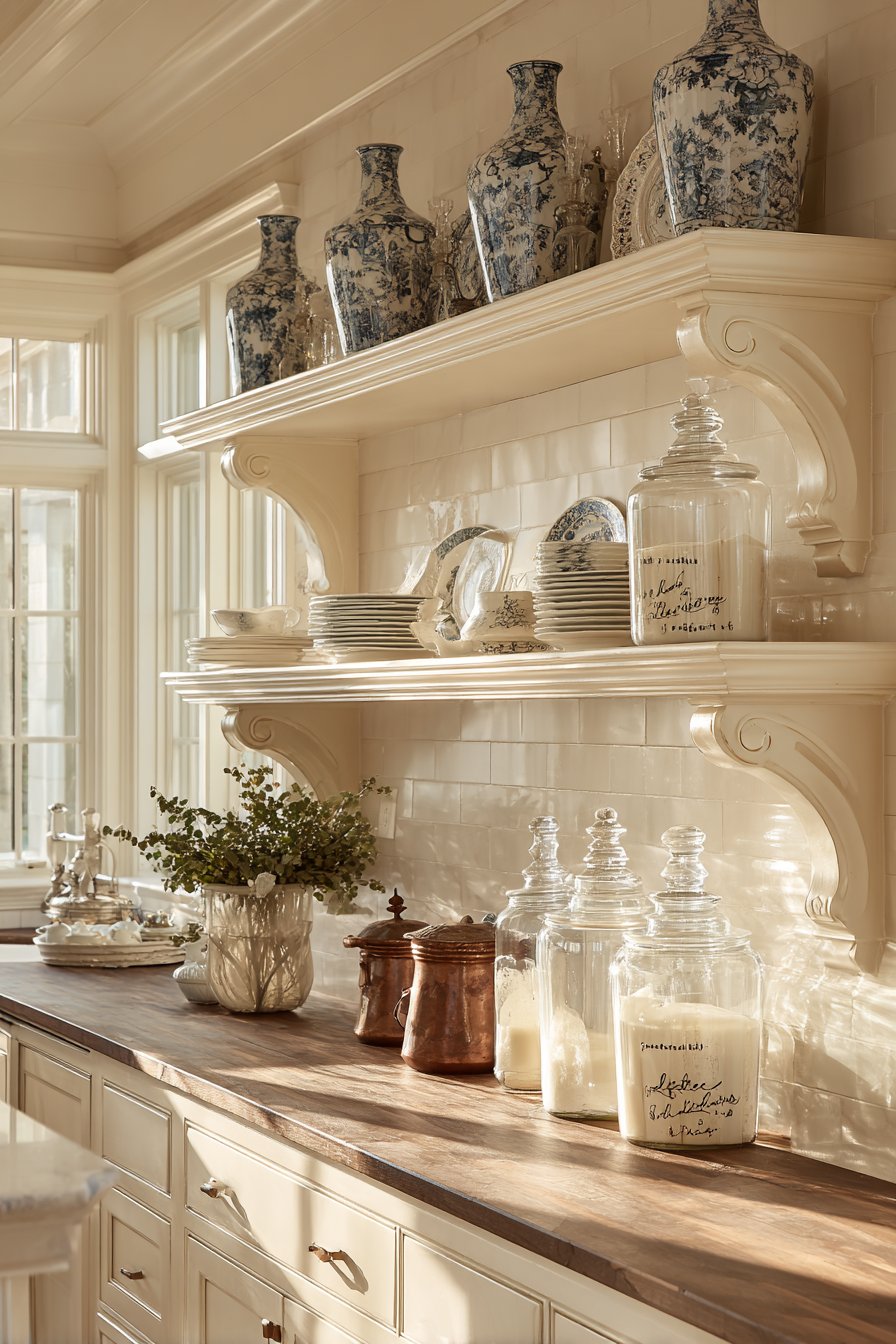 Traditional Warmth with Decorative Corbel Supports