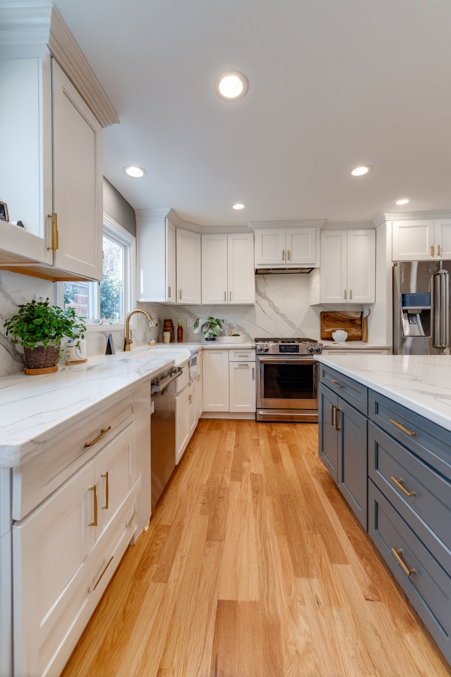 Two-Tone Contemporary with Strategic Color Blocking