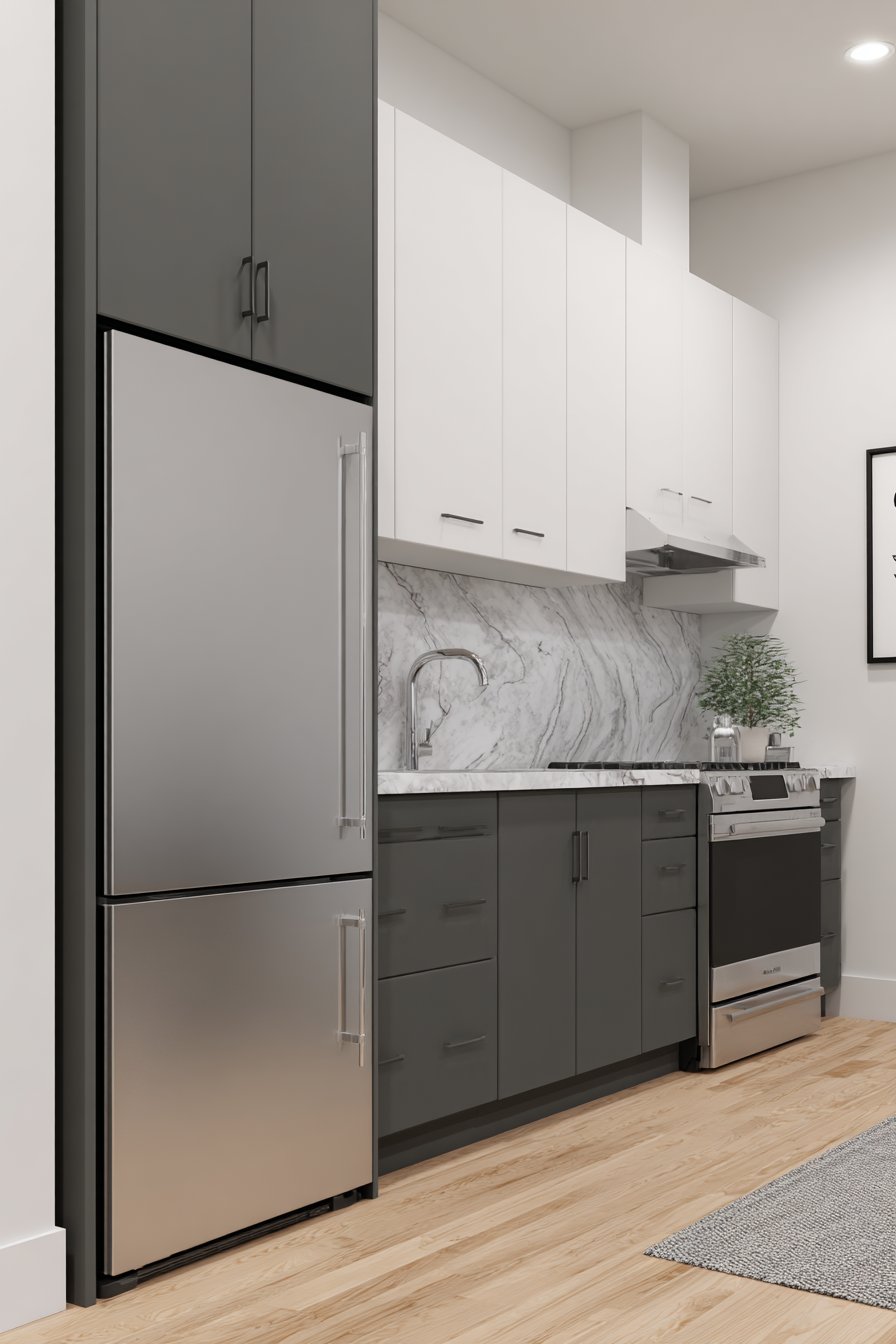 Two-Tone Contemporary with Strategic Color Blocking