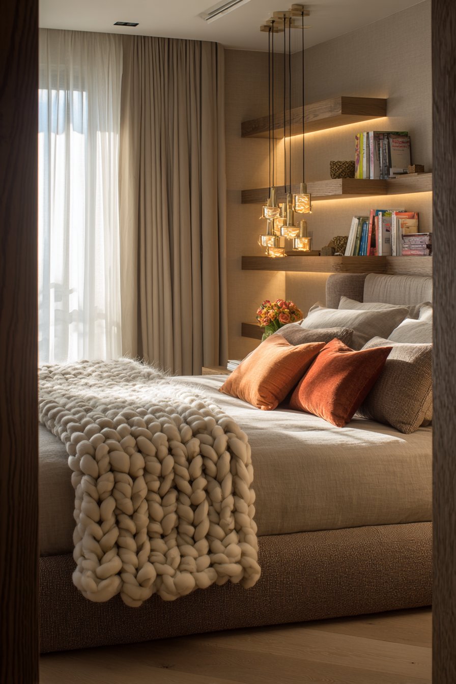 Textured Plaster and Mid-Century Modern Warmth