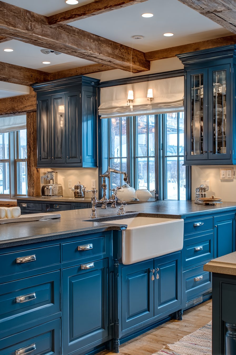 Sophisticated Wedgwood Blue Cabinetry