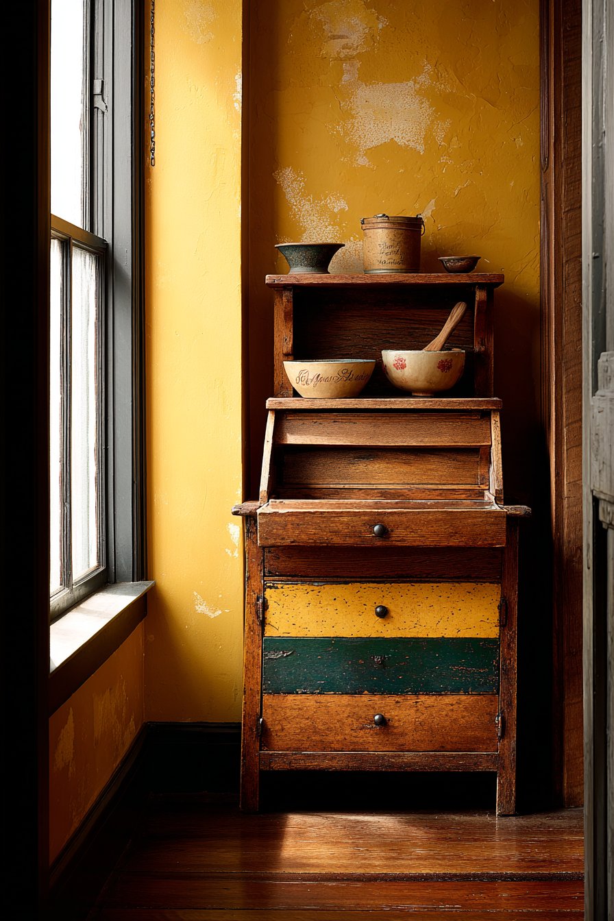 Vintage Hoosier Cabinet Focal Point