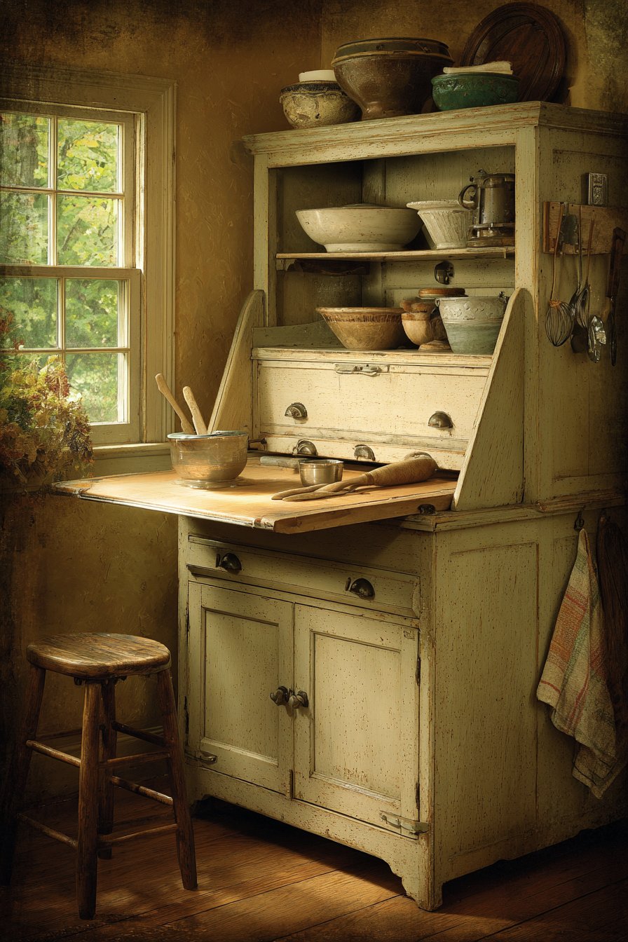 Vintage Hoosier Cabinet Focal Point