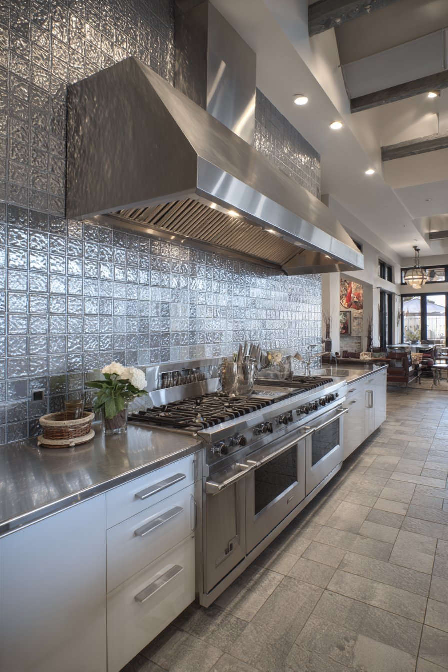 Textured Accent Wall with Industrial Sophistication