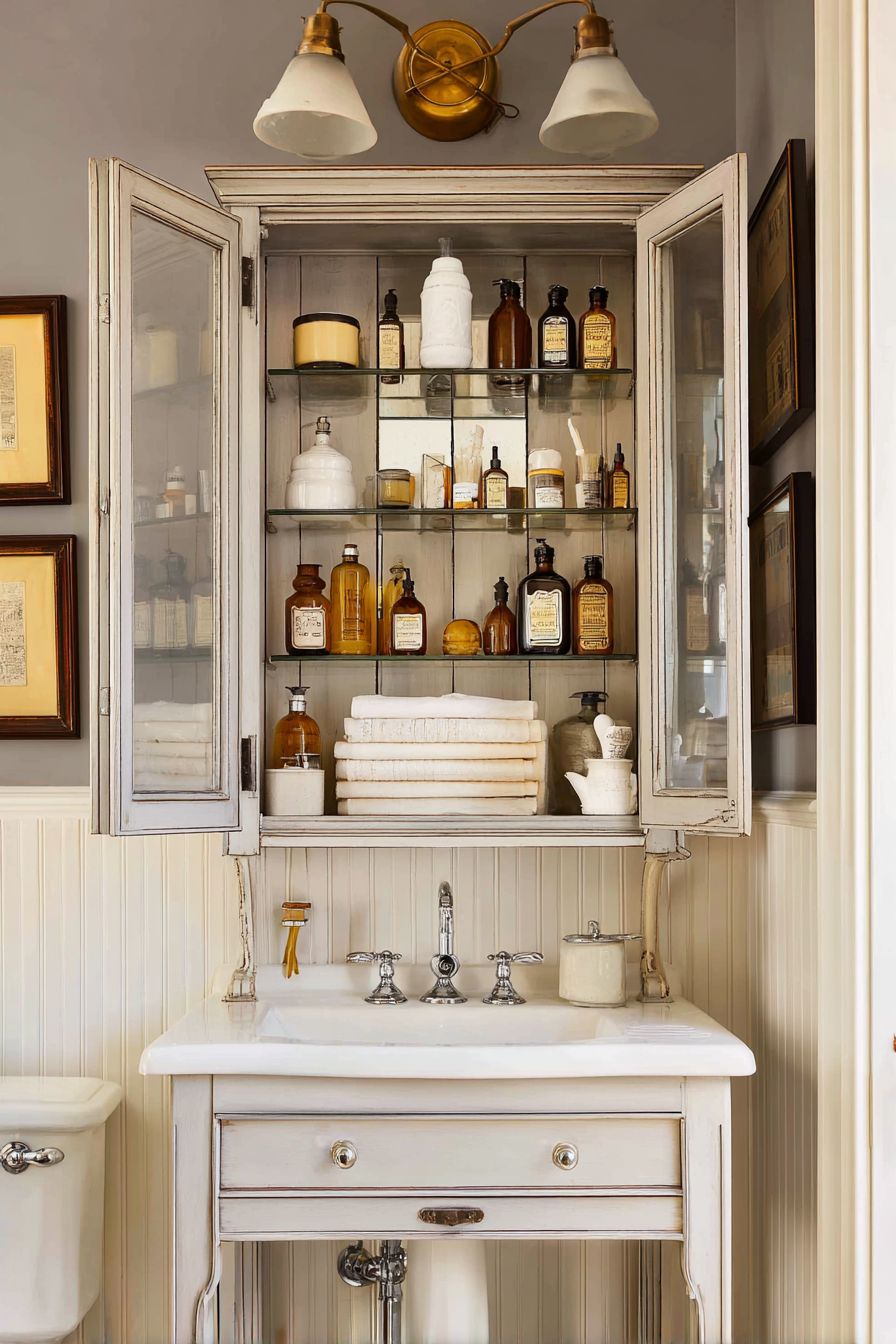 Vintage Apothecary Charm with Functional Storage