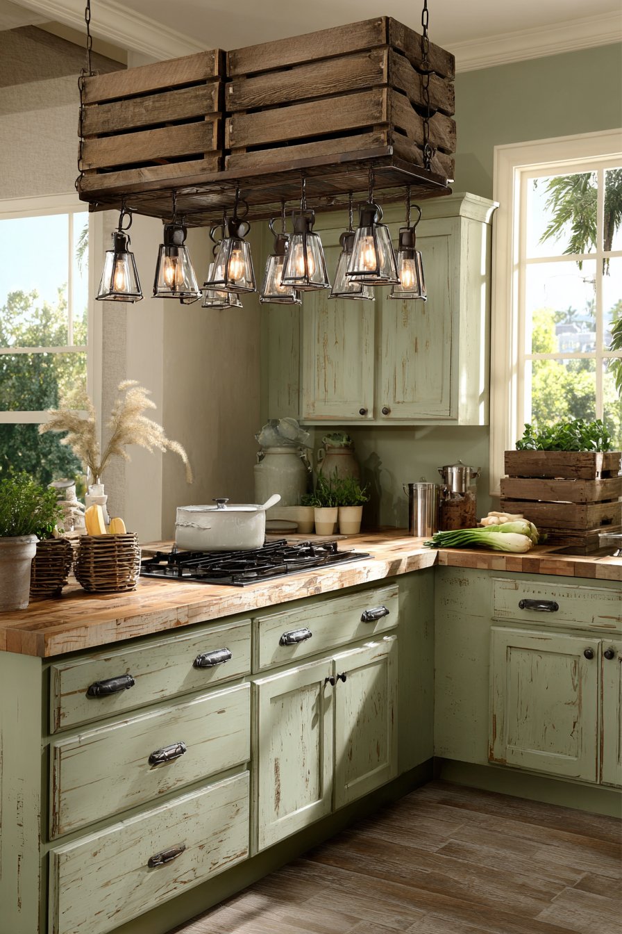 Rustic Sage with Reclaimed Barn Wood Authenticity