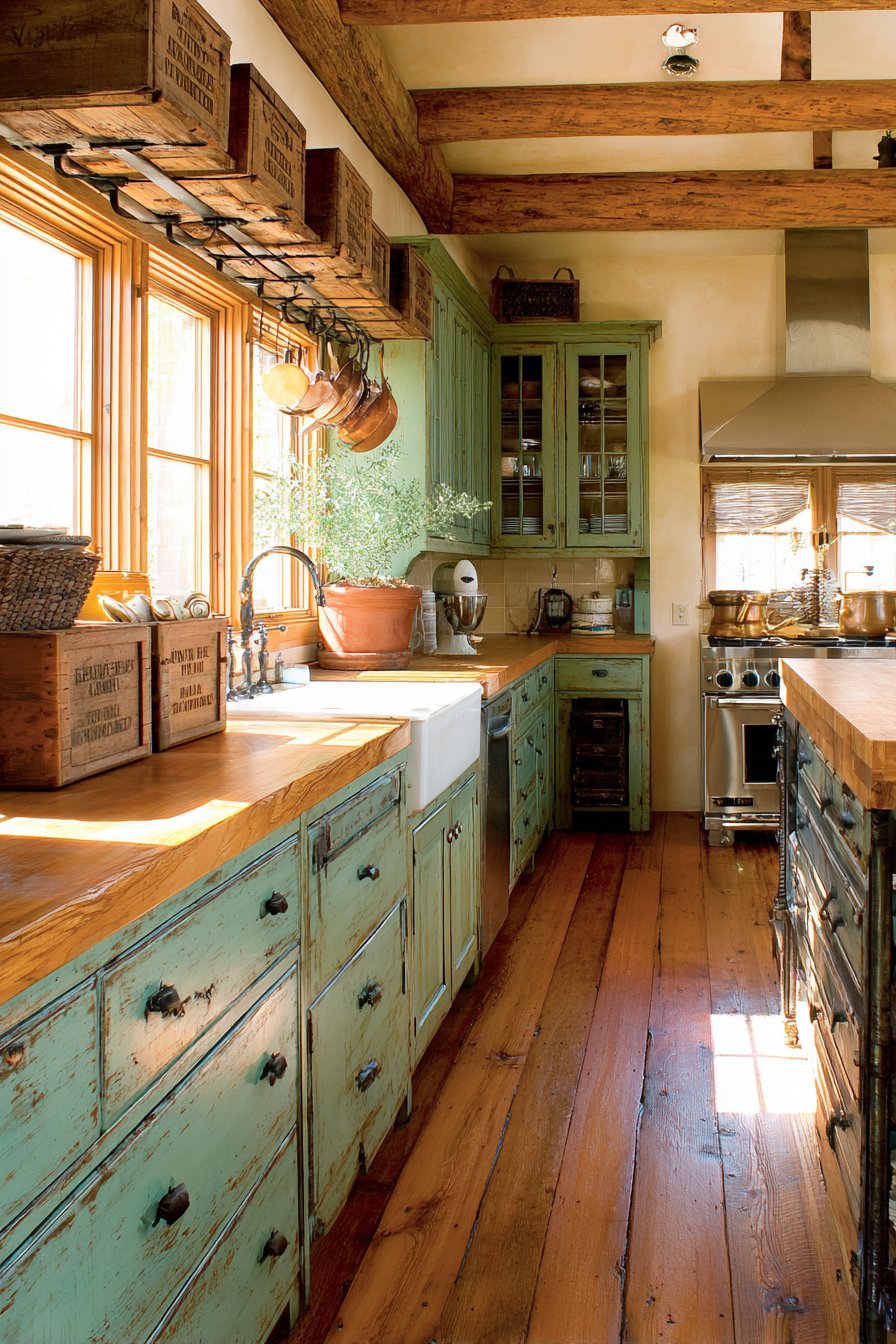 Rustic Sage with Reclaimed Barn Wood Authenticity