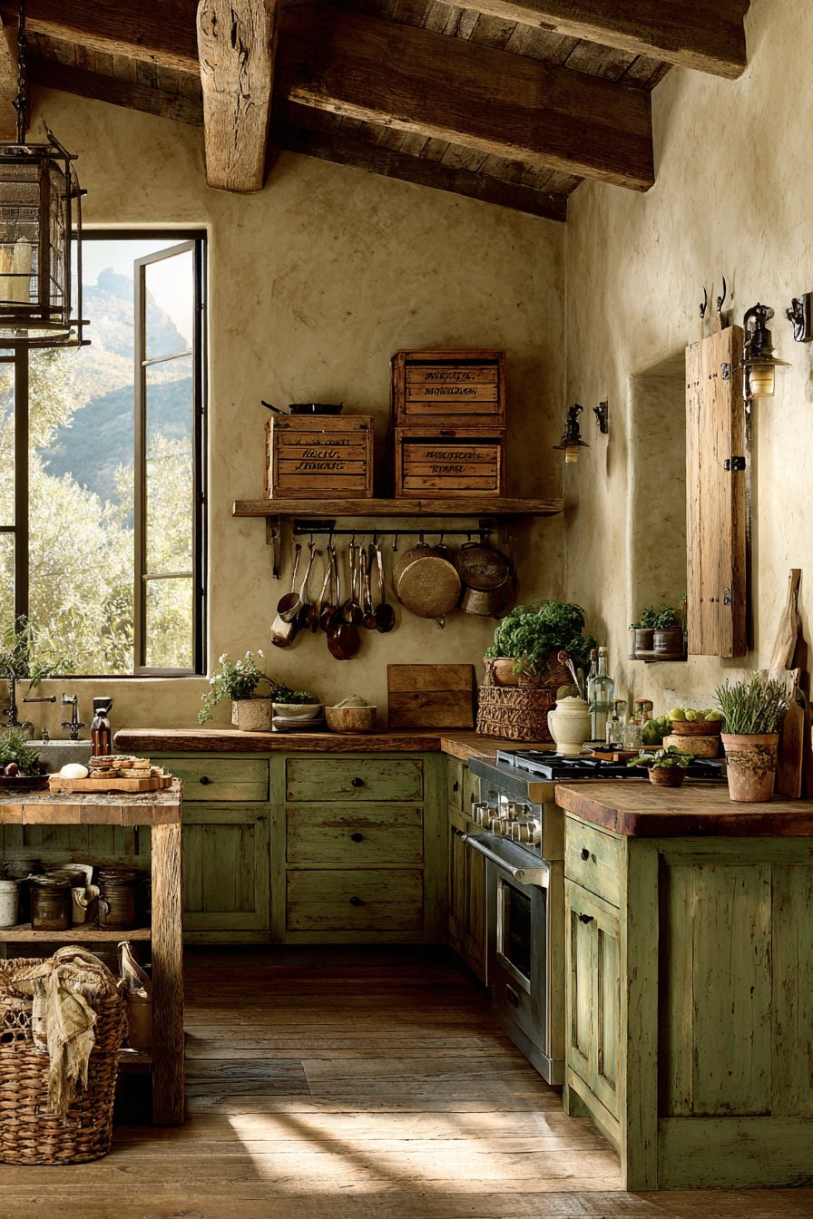 Rustic Sage with Reclaimed Barn Wood Authenticity