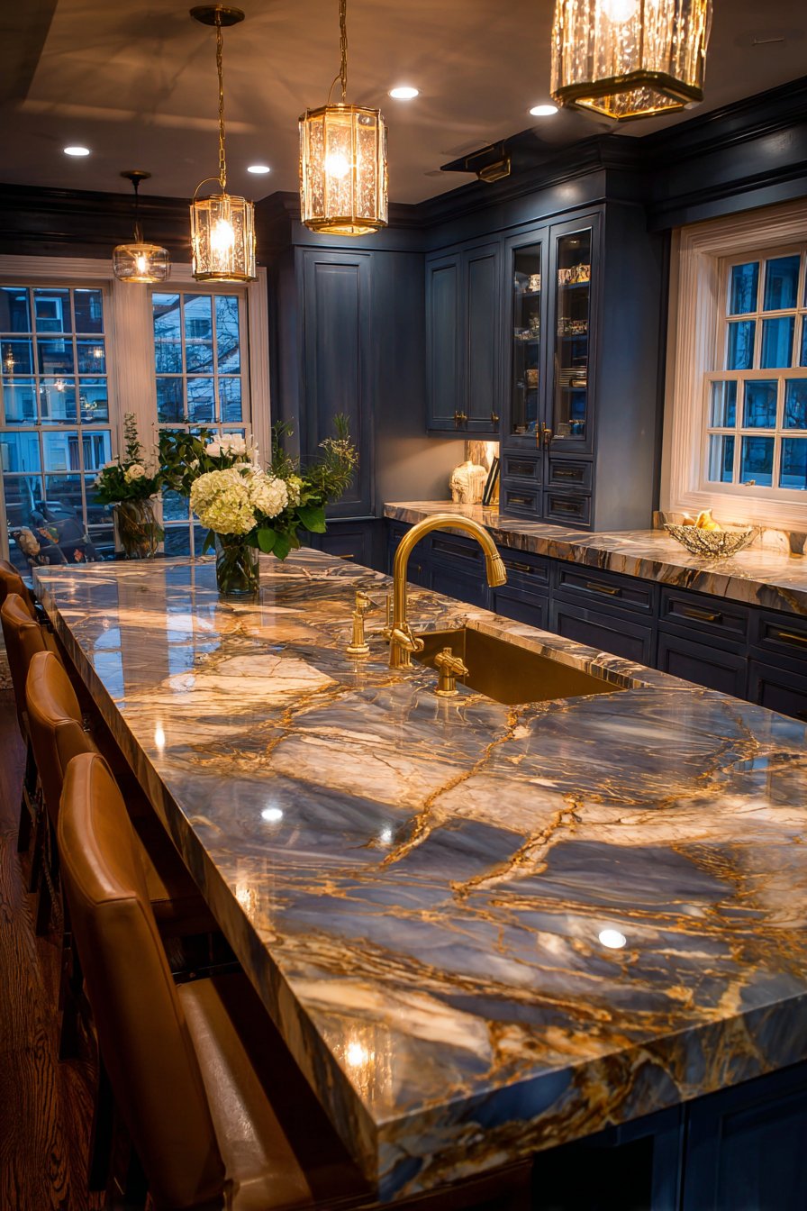 Luxury Book-Matched Calacatta Marble Drama