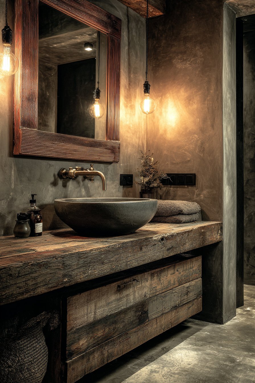 Rustic-Modern Material Fusion