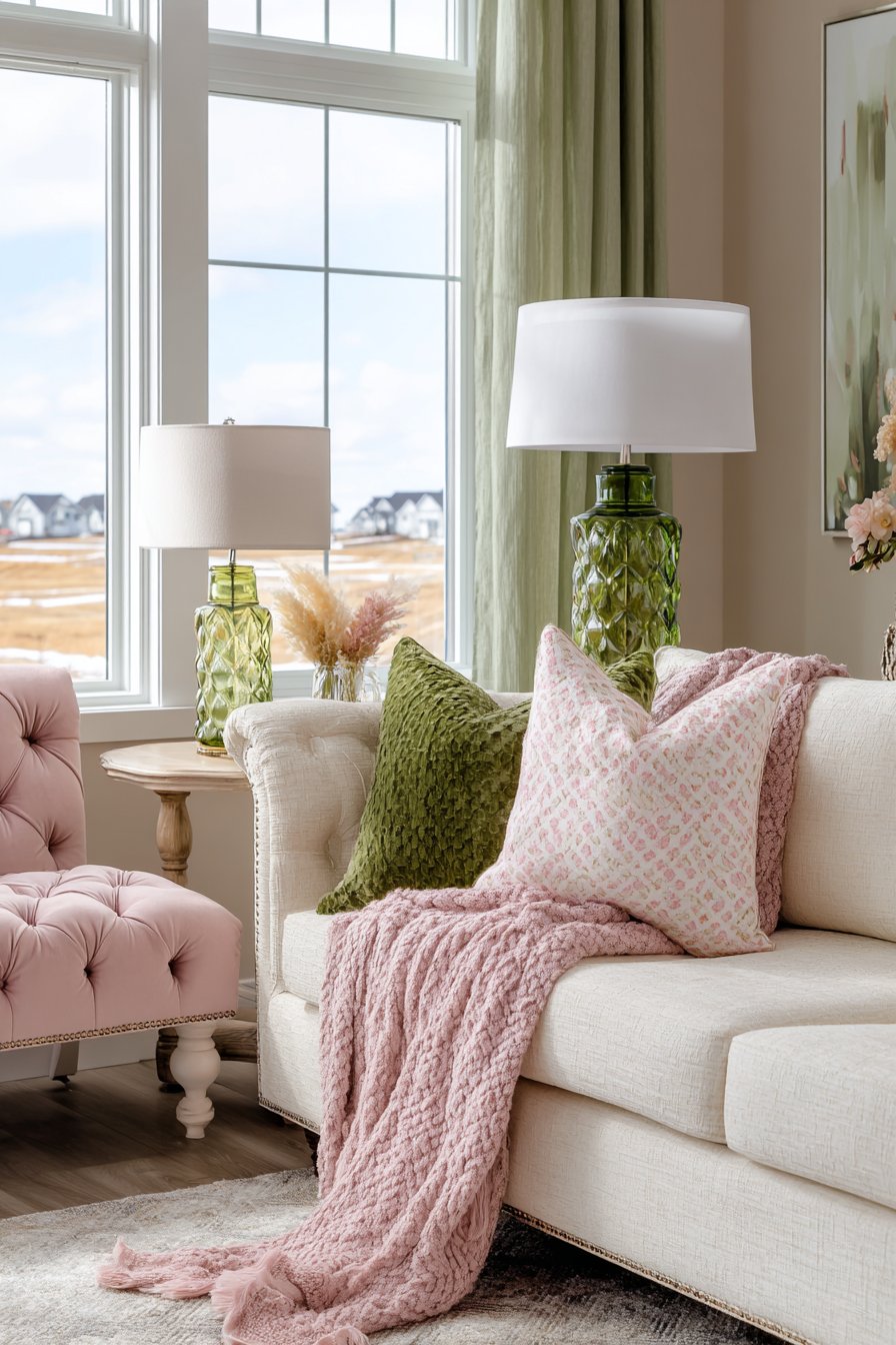 Gentle Harmony with Vintage Green Glass Accents