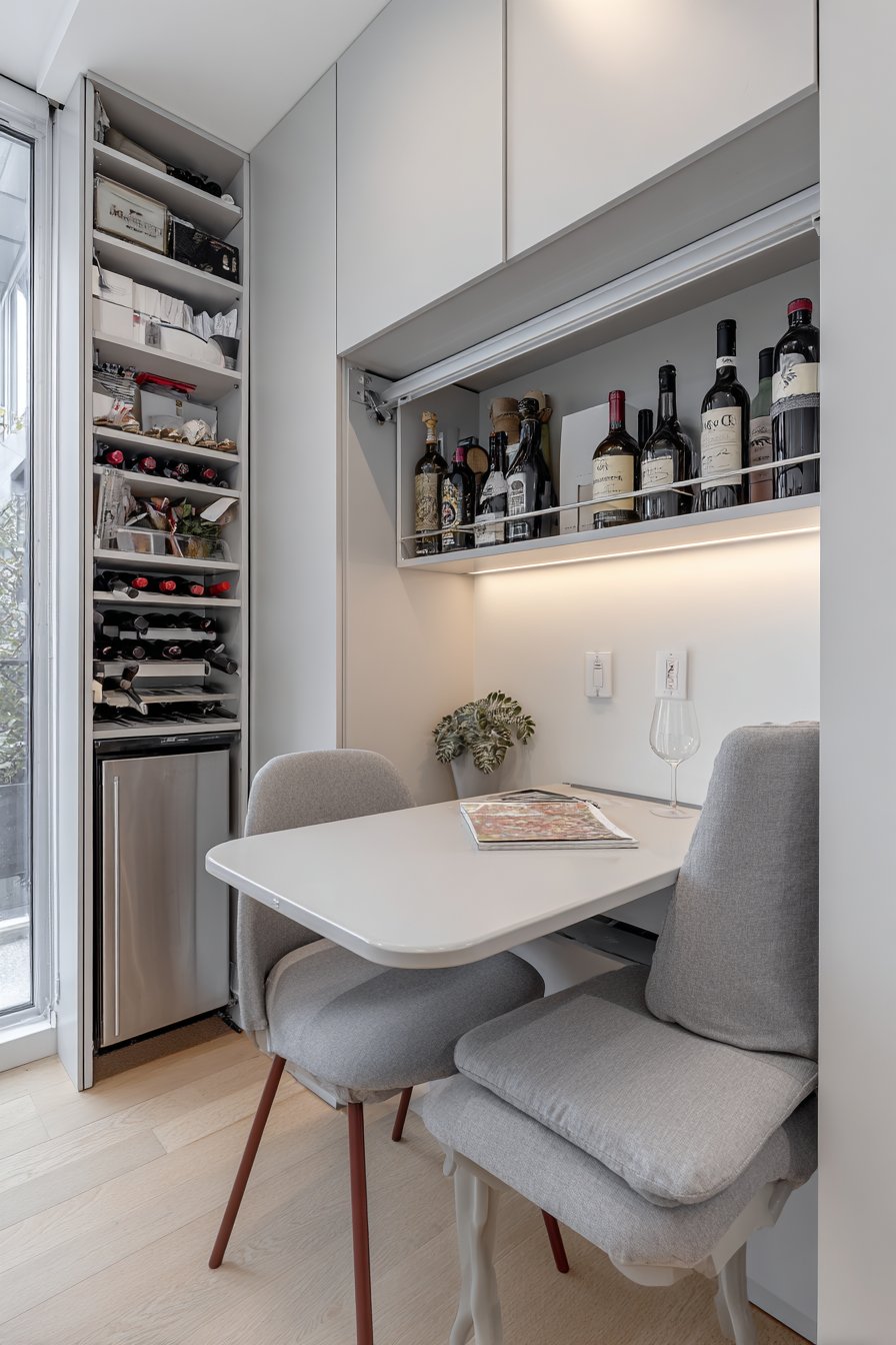 Ultra-Efficient Apartment Kitchen with Space-Saving Innovation