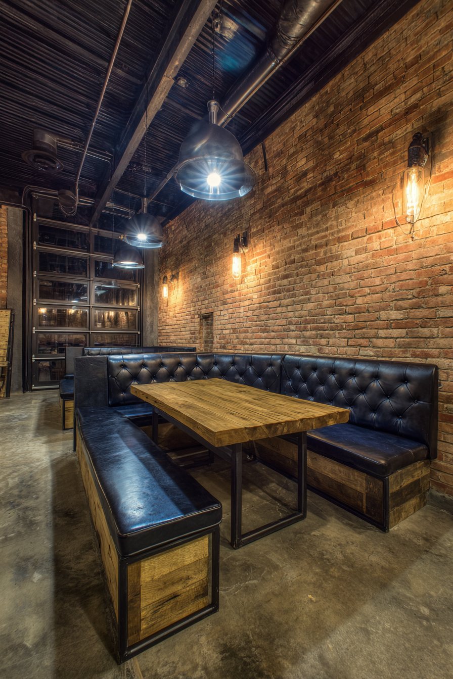 Industrial Urban Black Leather and Steel