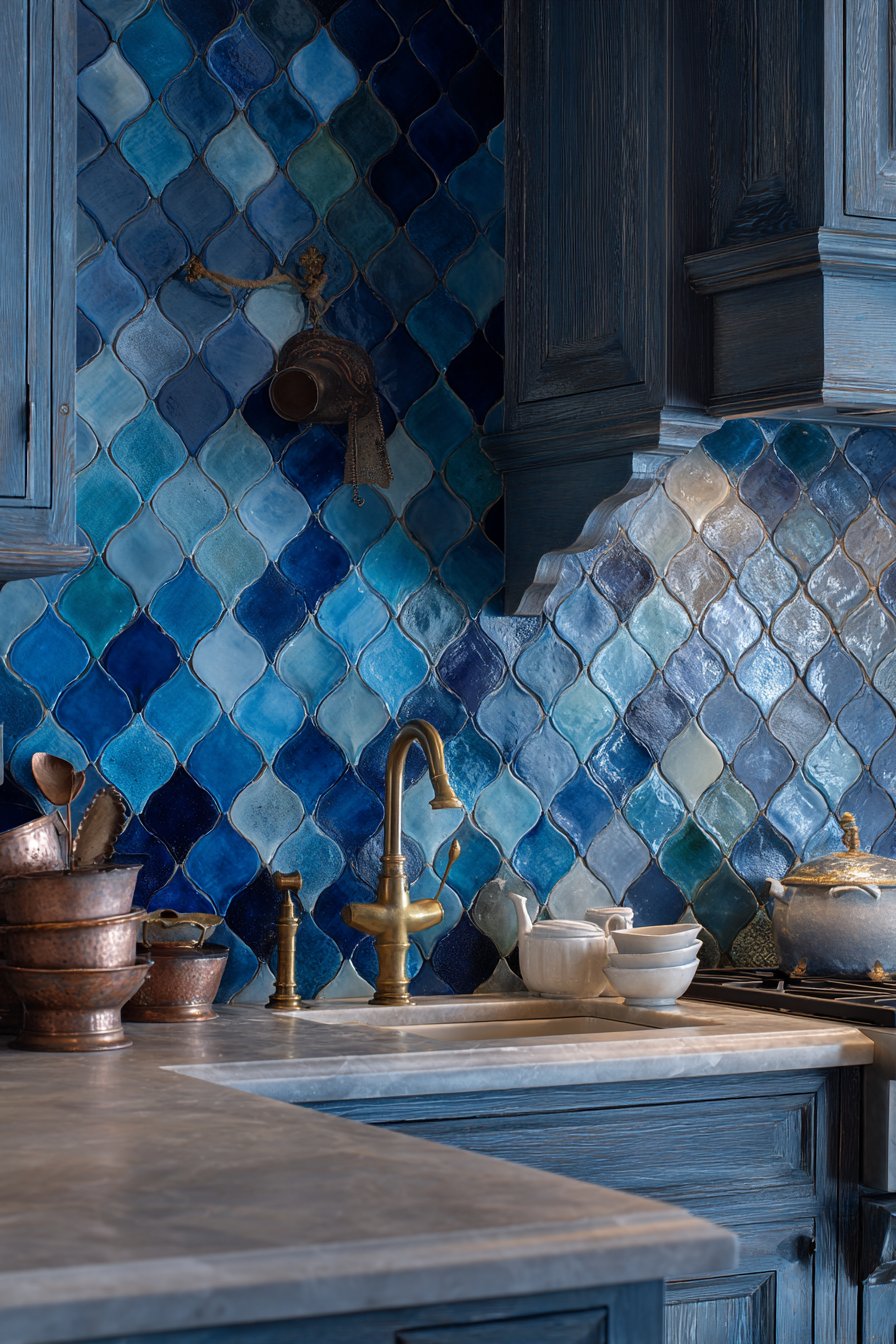 Gradient Blue Tile Artistry