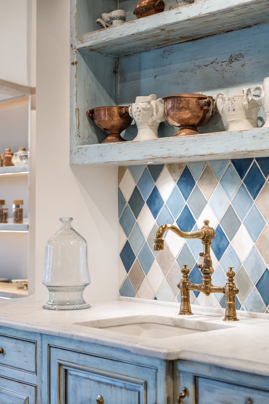 Gradient Blue Tile Artistry