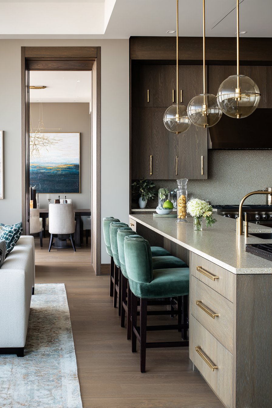 Open-Concept Modern Kitchen with Peninsula Seating