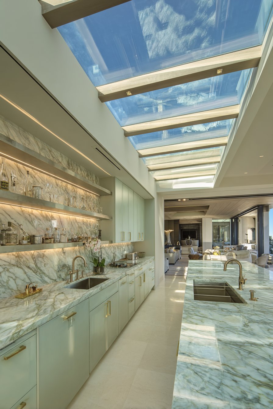 Dual-Sink Prep Area with Subtle Color