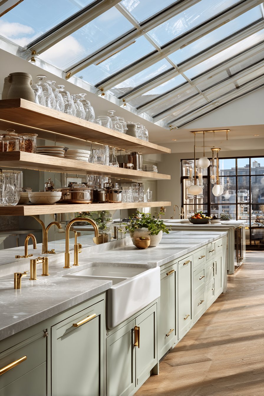 Dual-Sink Prep Area with Subtle Color