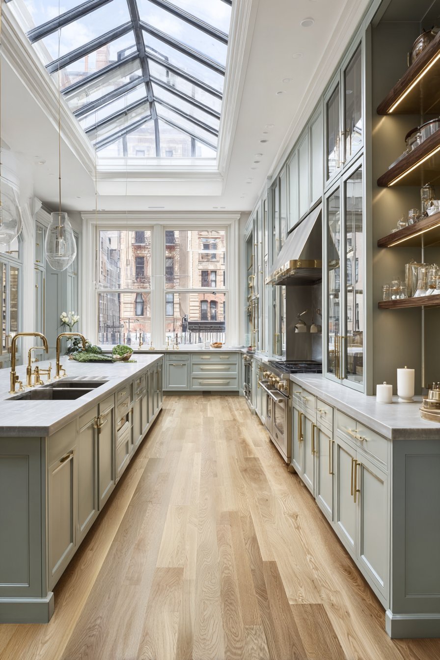 Dual-Sink Prep Area with Subtle Color