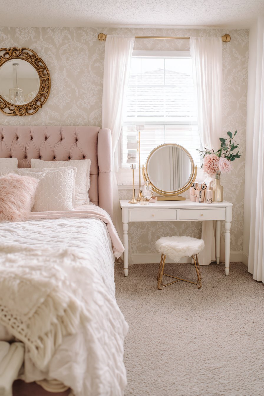 Luxurious Blush Pink Velvet Sanctuary