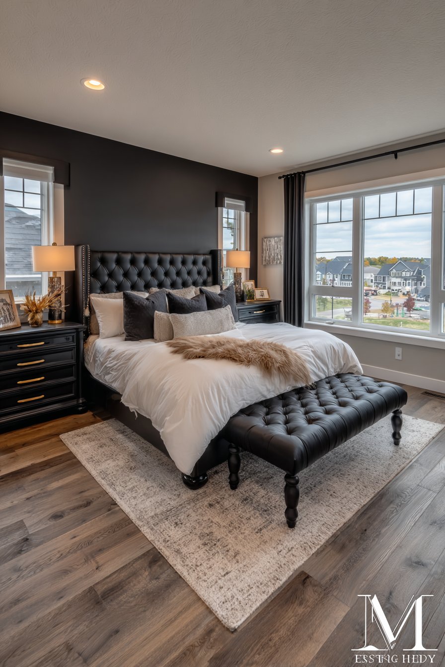 Sophisticated Tufted Leather Elegance